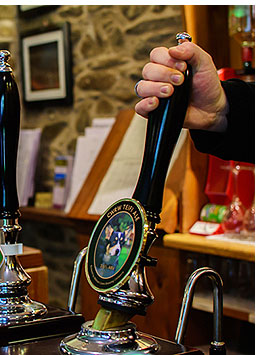 Traditional ales served at The Penrhos Arms.